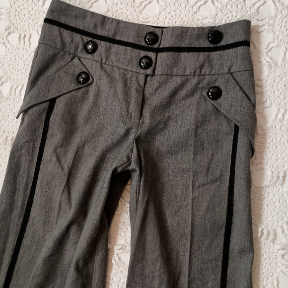 Anthropologie Gray Wide Leg Pants - Picture 4 of 9